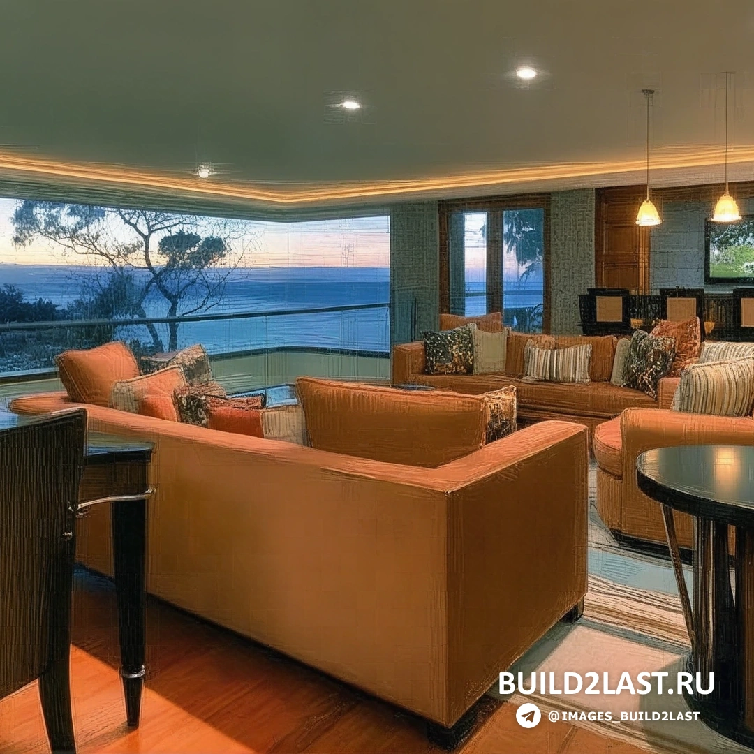 Элегантная спальня с выходом на балкон с видом на океан