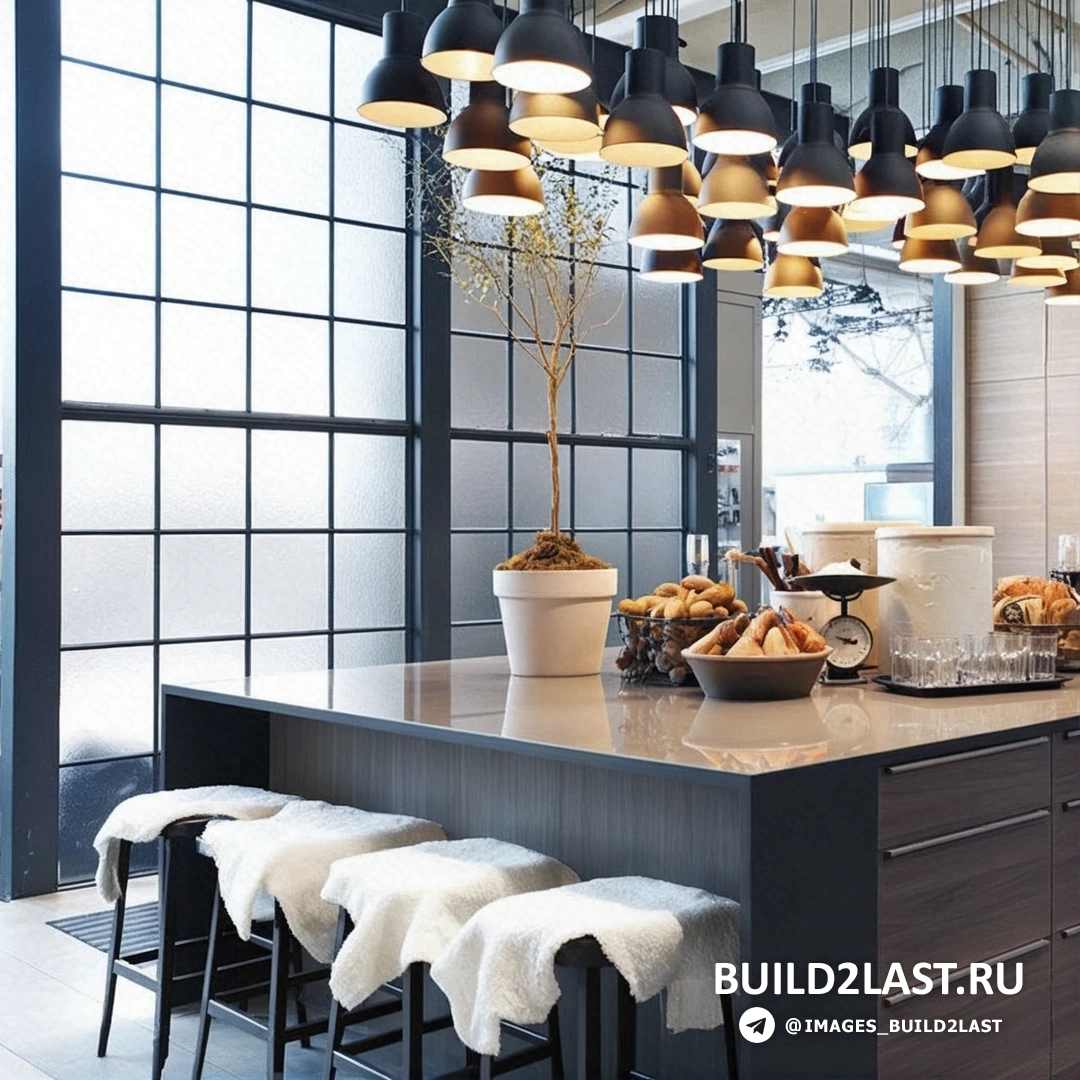 Гостиная в стиле фьюжн с голубыми и сиреневыми оттенками. Мебель: диван, журнальный столик, стулья и стеллажи. Освещение: люстры и подвесные светильники. Декор: декоративные подушки, лепнина, многоуровневые потолки.