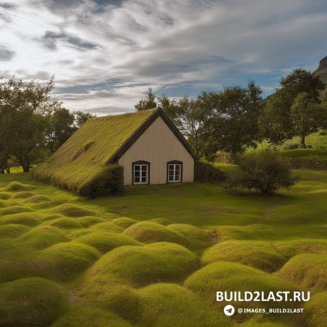 Коричневый загородный дом среди леса и гор