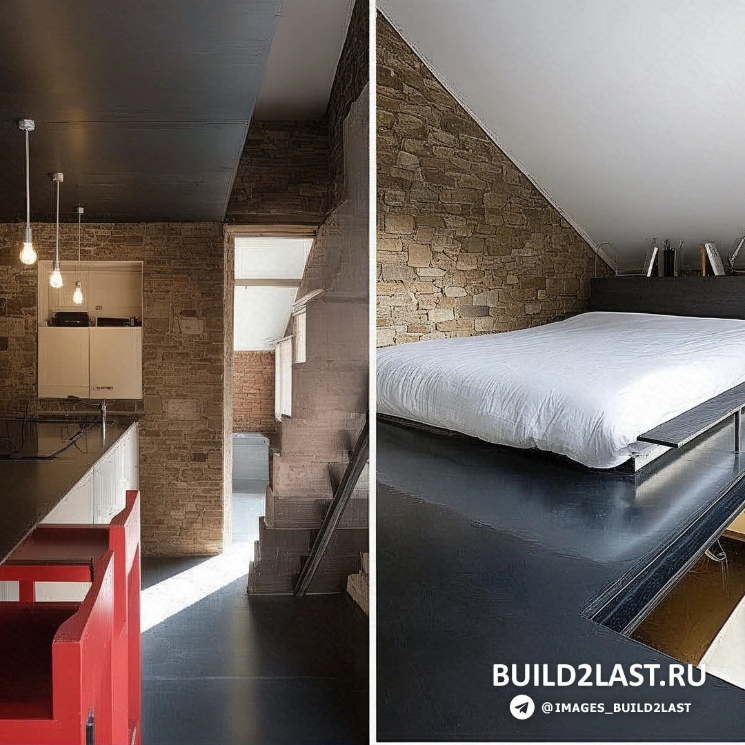 Лестница с деревянными элементами в современном доме