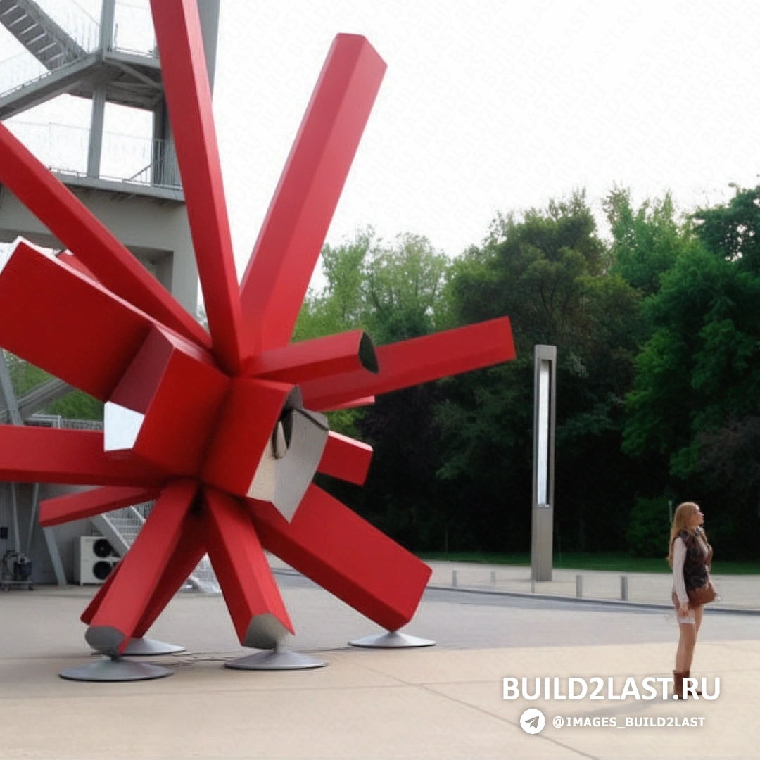 Миниатюрная модель скульптуры RockGrowth, расположенная на столе для изучения