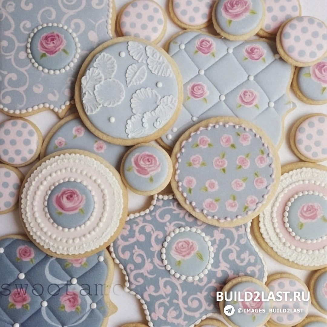 Печенье в виде снежинки с яркими деталями и блестками