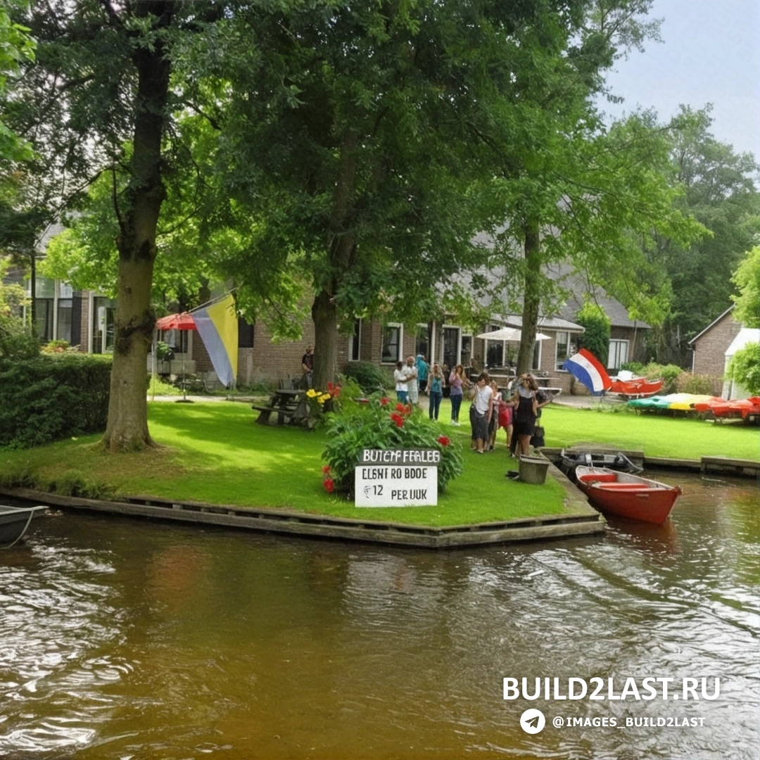 Природные пейзажи вокруг Гитхорна, с полями и зелеными лугами