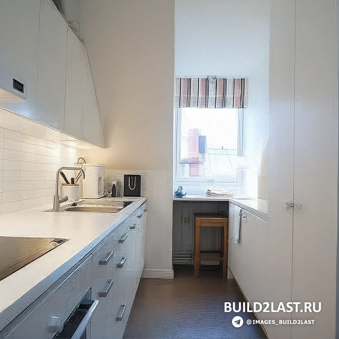 Роскошная кухня с островом и встроенной техникой